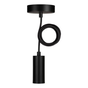 BAILEY - BAI Lampe suspension Fuji E27 Noir avec 1.5M Câble Textile Noir 2x0.75mm2 et Ros - 145020