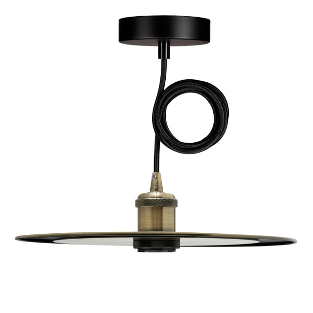 BAILEY - BAI Lampe suspension Set DIY Slim Abat-jour Bronze Antique Douille Retro E27 3M - 143876 BAILEY - BAI Lampe suspension Set DIY Slim Abat-jour Bronze Antique Douille Retro E27 3M - 143876