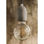 BAILEY - BAI suspension Bern E27 Béton 1.5M Câble Noir/Blanc 2x0.75 Rosace Noir 60W - 141473 – Image 3