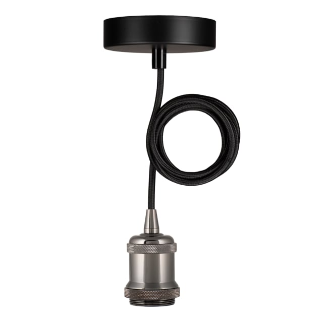 BAILEY - BAI suspension Oslo E27 Noir 1.5M Câble Noir 2x0.75 Rosace Noir 60W - 141468 BAILEY - BAI suspension Oslo E27 Noir 1.5M Câble Noir 2x0.75 Rosace Noir 60W - 141468