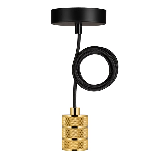 BAILEY - BAI suspension Riga E27 Dorée 1.5M Câble Noir 2x0.75 Rosace Noir 60W - 141472 BAILEY - BAI suspension Riga E27 Dorée 1.5M Câble Noir 2x0.75 Rosace Noir 60W - 141472