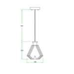 BAILEY - Crystal Pendant Jim E27 Glass 1.5M - 142461 – Image 7