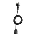 BAILEY - Outdoor Pendant E27 Black 3M with plug IP44 - 143003