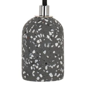 BAILEY - Pendant E27 Terrazzo D-Grey 1.5M 2C Black - 142539