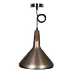 BAILEY - Pendant Paris M E27 Champagne Alu 1.5M - 142266