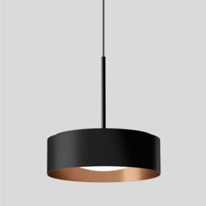 BEGA - Suspension 3000K noir satiné + cuivre mat incl 2xE27 LED lamp 12W 1400lm - 51003.6K3