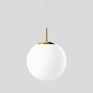 BEGA - Suspension LED 65W 3000K 7100lm verre opale laiton - 50823.4K3