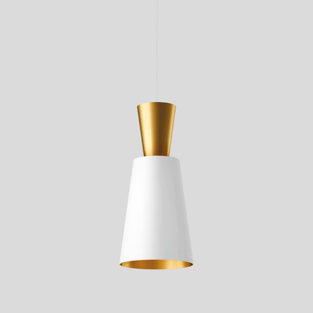 BEGA - System pendant 18W 3000K velvet white-matt brass excl canopy - 51224.4K3 BEGA - System pendant 18W 3000K velvet white-matt brass excl canopy - 51224.4K3
