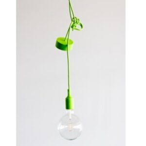 BELUCCA - PENDULA SILICON E27 vert 2m green cable (max60W) - BC PN1GN