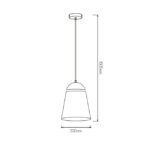 FANTASIA - AZAR pendule - E27 - max 60W - acier - dia 200mm x 1505mm - blanc / blanc - 3432100 – Image 2
