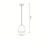 FANTASIA - BOBAN pendule - E27 - max 60W - acier - dia 250mm x 1485mm - acier brossé/ blanc - 3432085 – Image 2