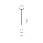 FANTASIA - BOTELO - 1x E27 - acier / verre - 88mm x 1200mm - acier brossé / verre blanc - 3410110 – Image 2