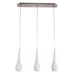 FANTASIA - BOTELO - 3x E27 - acier / verre - 600mm x 1200mm - acier brossé / verre blanc - 3410111