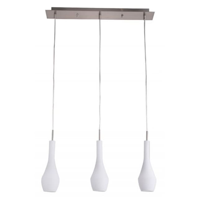 FANTASIA - BOTELO - 3x E27 - acier / verre - 600mm x 1200mm - acier brossé / verre blanc - 3410111 FANTASIA - BOTELO - 3x E27 - acier / verre - 600mm x 1200mm - acier brossé / verre blanc - 3410111