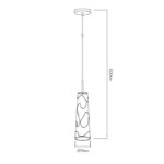 FANTASIA - GYLIA - 1x E27 - acier / verre - 83mm x 1200mm - acier brossé / verre blanc - 3410085 – Image 2