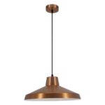 FANTASIA - KANGA pendule - E27 - max 60W - acier - dia 400mm x 1410mm - cuivre / blanc - 3432093