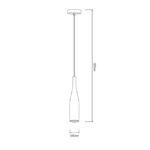 FANTASIA - KIRINA - 1x E27 - acier / verre - 80mm x 1200mm - acier brossé / verre blanc - 3410080 – Image 2
