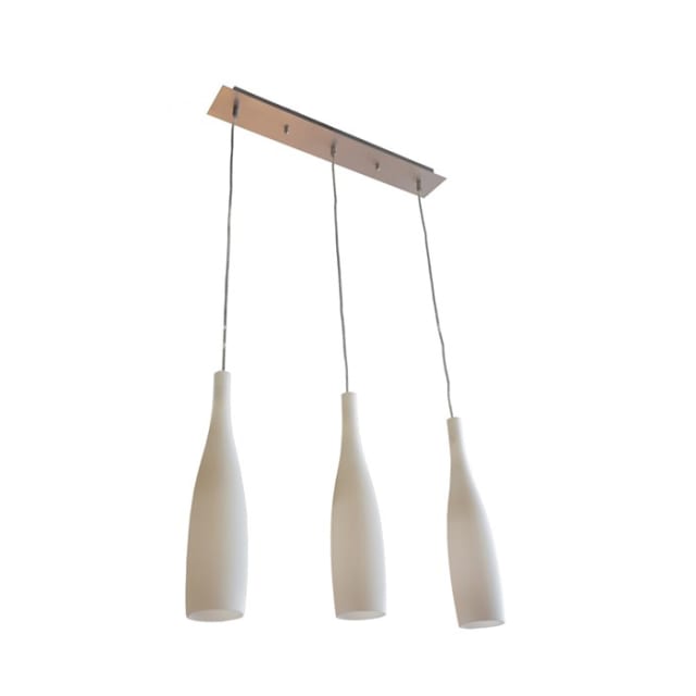 FANTASIA - KIRINA - 3x E27 - acier / verre - 575mm x 1200mm - acier brossé / verre blanc - 3410081 FANTASIA - KIRINA - 3x E27 - acier / verre - 575mm x 1200mm - acier brossé / verre blanc - 3410081