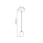 FANTASIA - KOBAR - 1x E27 - max 60W - dia 100mm x 3000mm - noir / chromé - 3416220 – Image 2