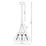 FANTASIA - KOBAR - 3x E27 - max 60W - dia 340mm x 2100mm - noir / noir - 3416231 – Image 2