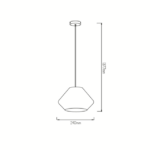 FANTASIA - KONO pendule - E27 - max 60W - acier - dia 240mm x 1377mm - blanc / blanc - 3432070 – Image 2