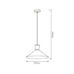 FANTASIA - KONO pendule - E27 - max 60W - acier - dia 395mm x 1440mm - blanc / blanc - 3432040 – Image 2