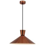 FANTASIA - KONO pendule - E27 - max 60W - acier - dia 395mm x 1440mm - cuivre / blanc - 3432042