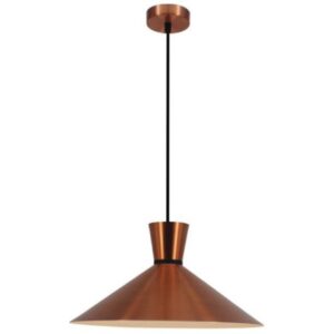 FANTASIA - KONO pendule - E27 - max 60W - acier - dia 395mm x 1440mm - cuivre / blanc - 3432042