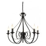 FANTASIA - MARQUIS - 5x E14 - acier - 40W - dia 720mm x 635mm - noir antique - 3416185