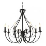FANTASIA - MARQUIS - 8x E14 - acier - 40W - dia 930mm x 835mm - noir antique - 3416186