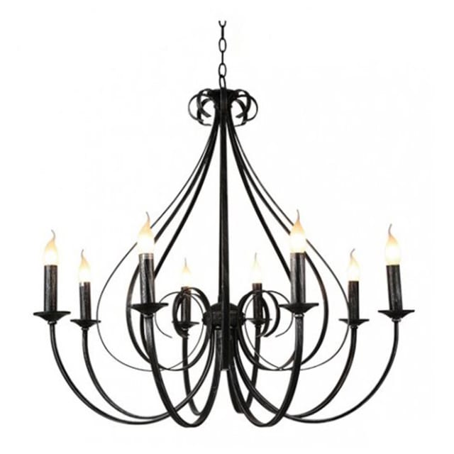 FANTASIA - MARQUIS - 8x E14 - acier - 40W - dia 930mm x 835mm - noir antique - 3416186 FANTASIA - MARQUIS - 8x E14 - acier - 40W - dia 930mm x 835mm - noir antique - 3416186