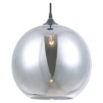 FANTASIA - ROGODO - 1x E27 - acier / verre - max 60W - dia 300mm x 1200mm - noir/ gris fumé - 3416196