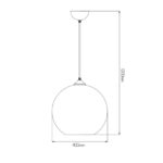 FANTASIA - ROGODO - 1x E27 - acier / verre - max 60W - dia 400mm x 1200mm - noir/ gris fumé - 3416195 – Image 2
