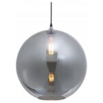 FANTASIA - ROGODO - 1x E27 - acier / verre - max 60W - dia 400mm x 1200mm - noir/ gris fumé - 3416195