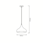 FANTASIA - RONIN - 1x E27 - acier - max 60W - dia 320mm x 1525mm - brun mat / or - 3432013 – Image 2