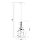 FANTASIA - STRINGS - 1x E27 - acier - max 60W - dia 260mm x 520mm - noir mat - 3403522 – Image 2