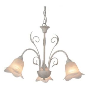 FANTASIA - SURYA - 3x E14 - acier / verre - 40W - dia 587mm x 401mm - blanc antique - 3416154