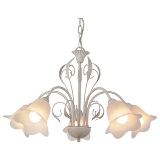 FANTASIA - SURYA - 5x E14 - acier / verre - 40W - dia 677mm x 401mm - blanc antique - 3416155 FANTASIA - SURYA - 5x E14 - acier / verre - 40W - dia 677mm x 401mm - blanc antique - 3416155