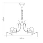 5W - acier / verre - 2700K - dia 630mm x 750mm - chromé - 3416104