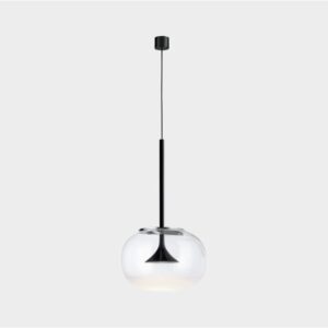 LEDS-C4 - Pendant Alive Single with glass difusor LED 6.9W 453lm 2700K Black - 00-6671-05-F1
