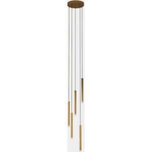 LEDS-C4 - Pendant Candle 5 Bodies Chandelier LED 15.6W 844lm 2700K DALI Gold - 00-8317-60-27