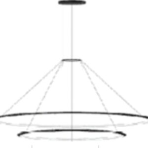 LEDS-C4 - Pendant Circular Downward 2 Rings (ø1200 ø900) LED 109.1W 2700K 0-10V Black - CS4M-00V9AZRU05