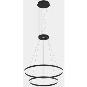LEDS-C4 - Pendant Circular Downward 2 Rings (ø900 ø600) LED 77.3W 4000K DALI Black - CS4N-00X9AZDU05