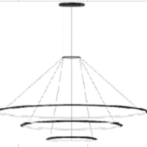 LEDS-C4 - Pendant Circular Downward 3 Rings (ø1200 ø900 ø600) LED 140.8W 3000K White - CS4L-00W9AZOU14