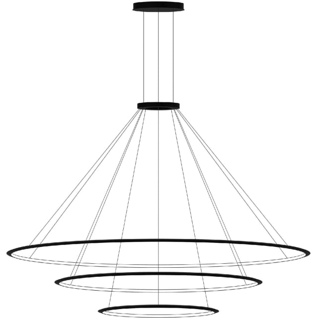 LEDS-C4 - Pendant Circular Downward 3 Rings (ø2000 ø1200 ø600) LED 223.5W 3000K Black - CS4H-00W9AZOU05 LEDS-C4 - Pendant Circular Downward 3 Rings (ø2000 ø1200 ø600) LED 223.5W 3000K Black - CS4H-00W9AZOU05