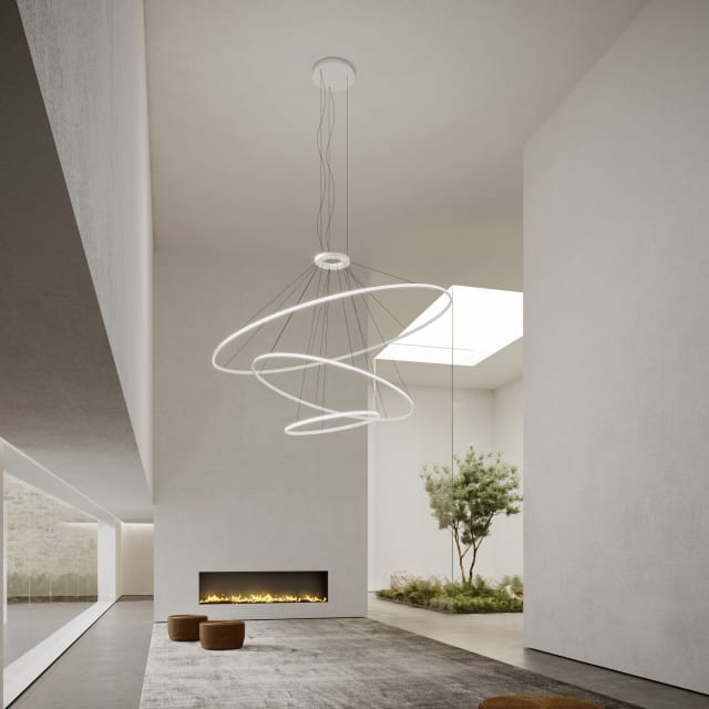 LEDS-C4 - Pendant Circular Downward 3 Rings (ø2000 ø1200 ø600) LED 223.5W 4000K White - CS4H-00X9AZDU14 LEDS-C4 - Pendant Circular Downward 3 Rings (ø2000 ø1200 ø600) LED 223.5W 4000K White - CS4H-00X9AZDU14