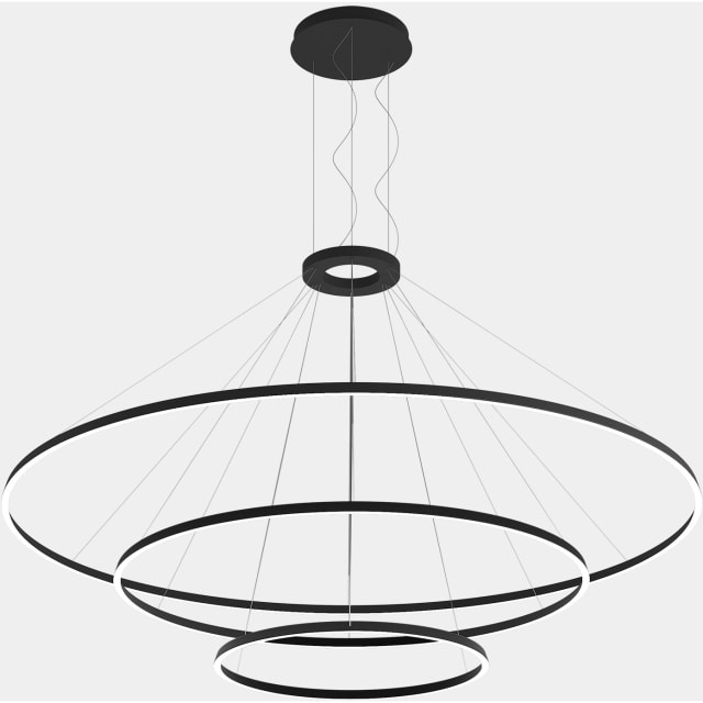 LEDS-C4 - Pendant Circular Downward 3 Rings (ø3000 ø2000 ø1200) LED 326.4W 3000K Black - CS4G-00W9AZDU05 LEDS-C4 - Pendant Circular Downward 3 Rings (ø3000 ø2000 ø1200) LED 326.4W 3000K Black - CS4G-00W9AZDU05