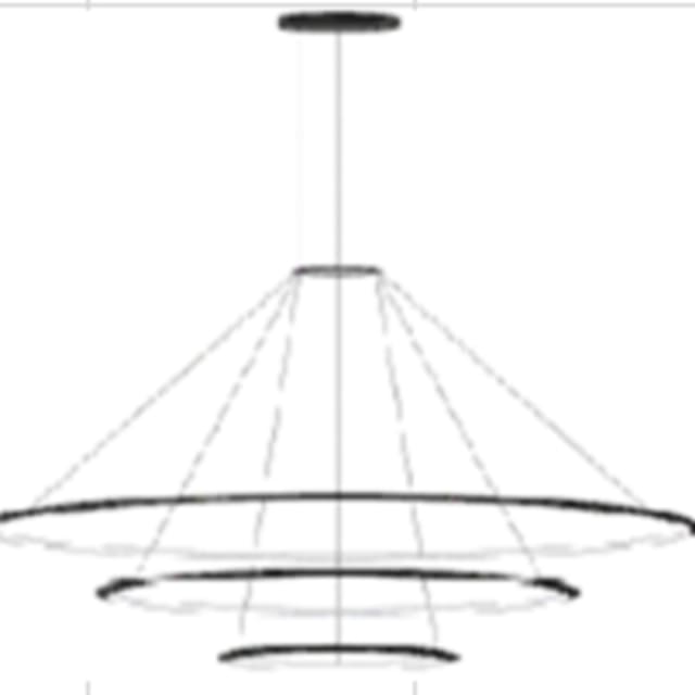 LEDS-C4 - Pendant Circular Outward 3 Rings (ø1200 ø900 ø600) LED 140.8W 2700K Black - CF4L-00V9AZOU05 LEDS-C4 - Pendant Circular Outward 3 Rings (ø1200 ø900 ø600) LED 140.8W 2700K Black - CF4L-00V9AZOU05