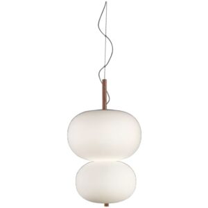 LEDS-C4 - Pendant Ilargi Doble Lamp LED 36.1W 2861lm 2700K DALI White Light wood - 00-6463-93-F9