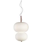 LEDS-C4 - Pendant Ilargi Doble Lamp LED 36.1W 2861lm 2700K White Light wood - 00-6013-93-F9